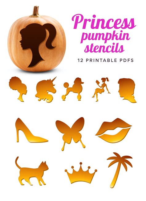 barbie pumpkin stencil printable